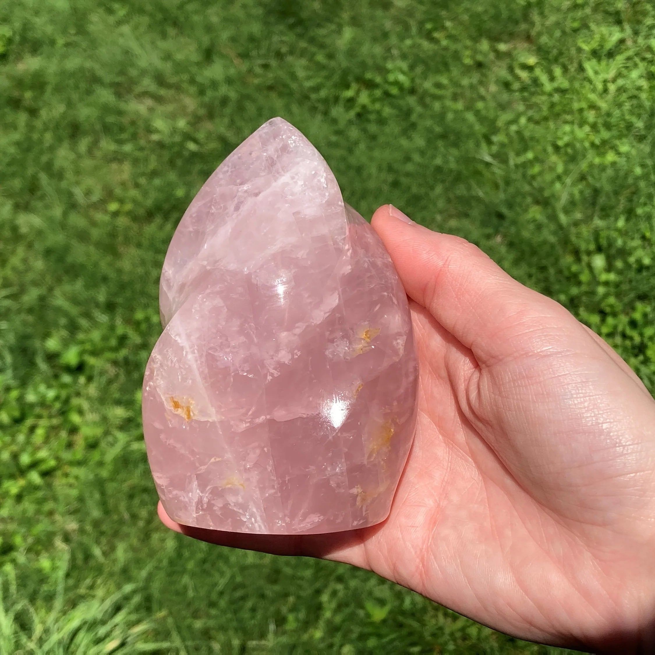 Polished Rose Quartz Crystal - Heart Chakra Healing Stone