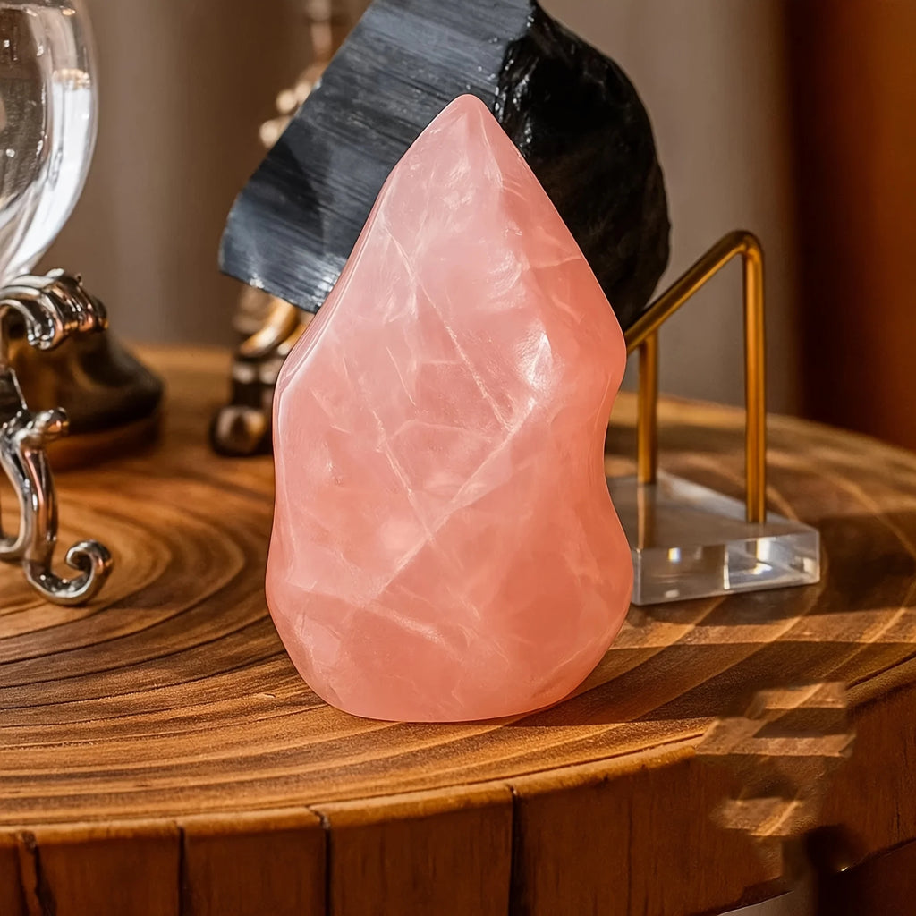 Polished Rose Quartz Crystal - Heart Chakra Healing Stone