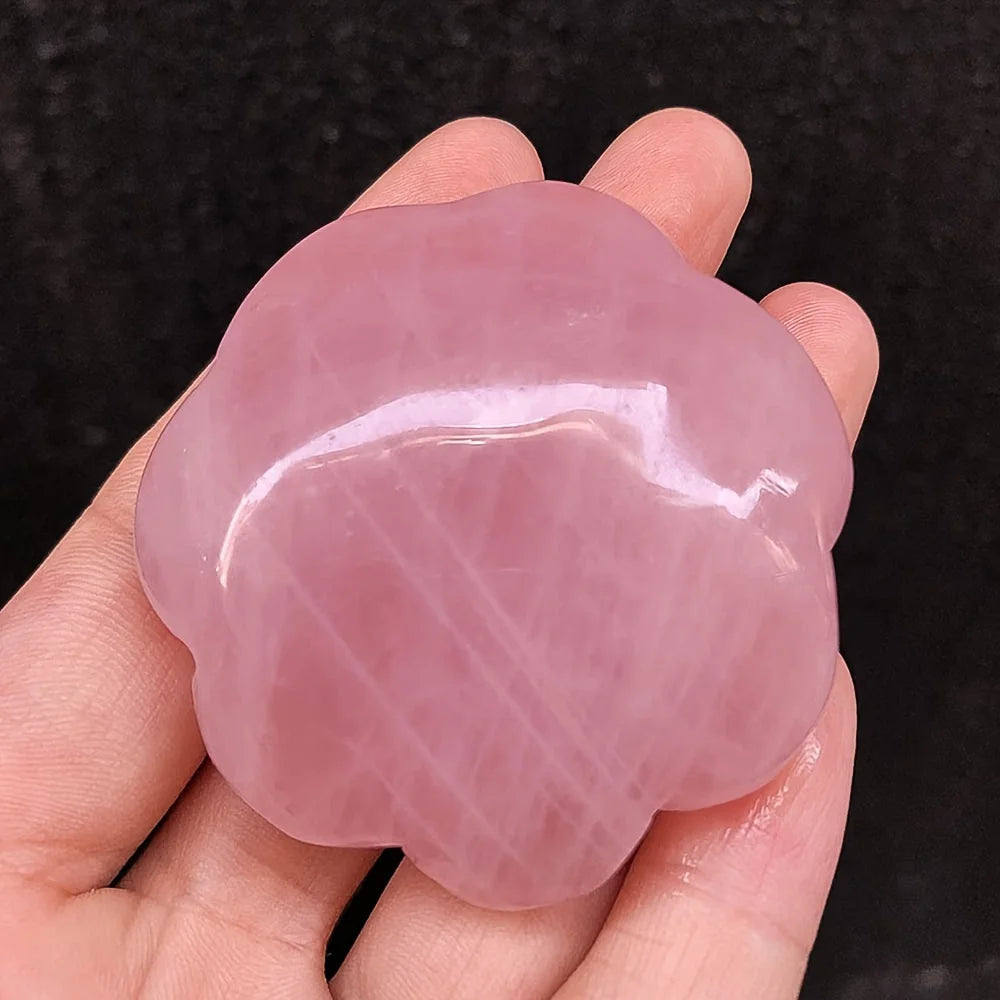 Sacred Rose Quartz Flower - Divine Feminine Crystal Carving