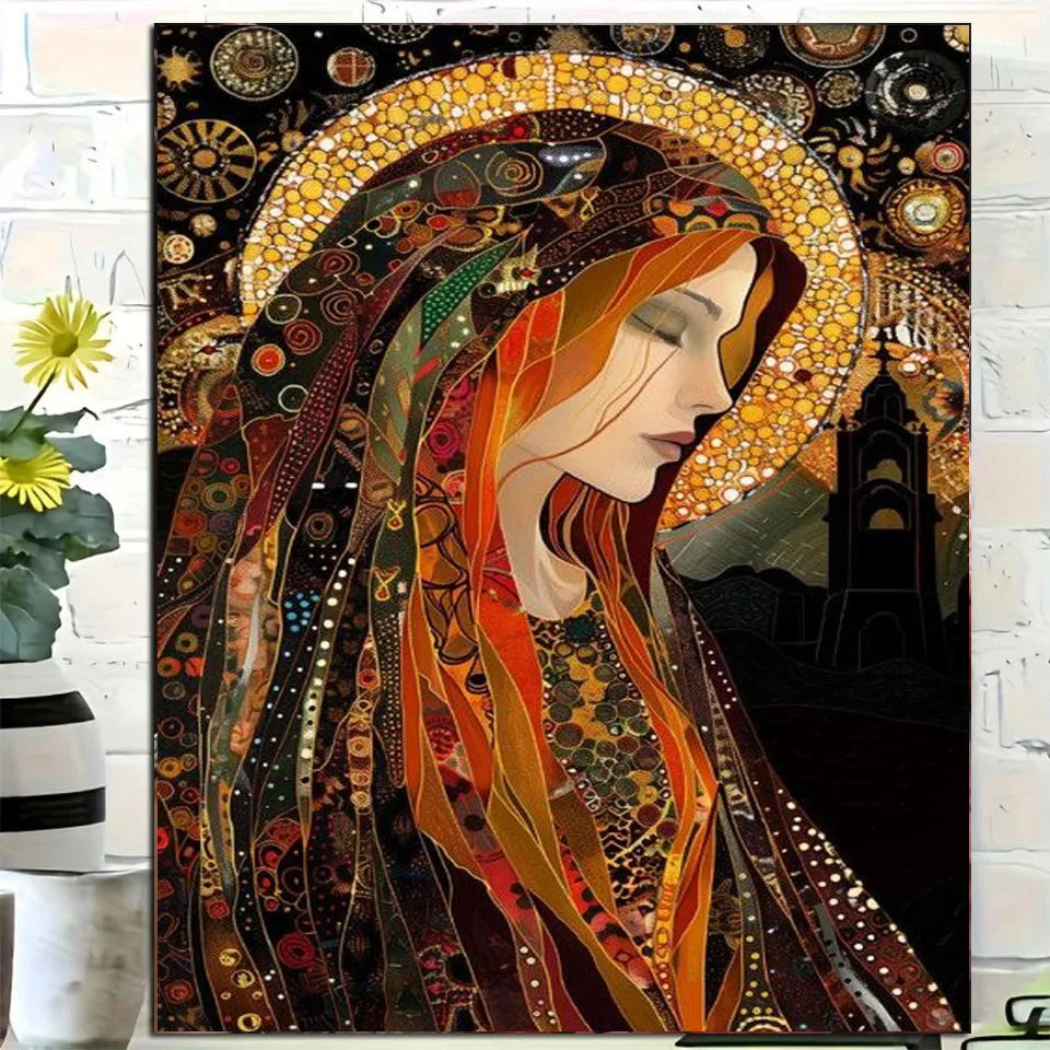 Mary Magdalene Diamond Painting Kit - Sacred Feminine Art for Meditation & Devotion
