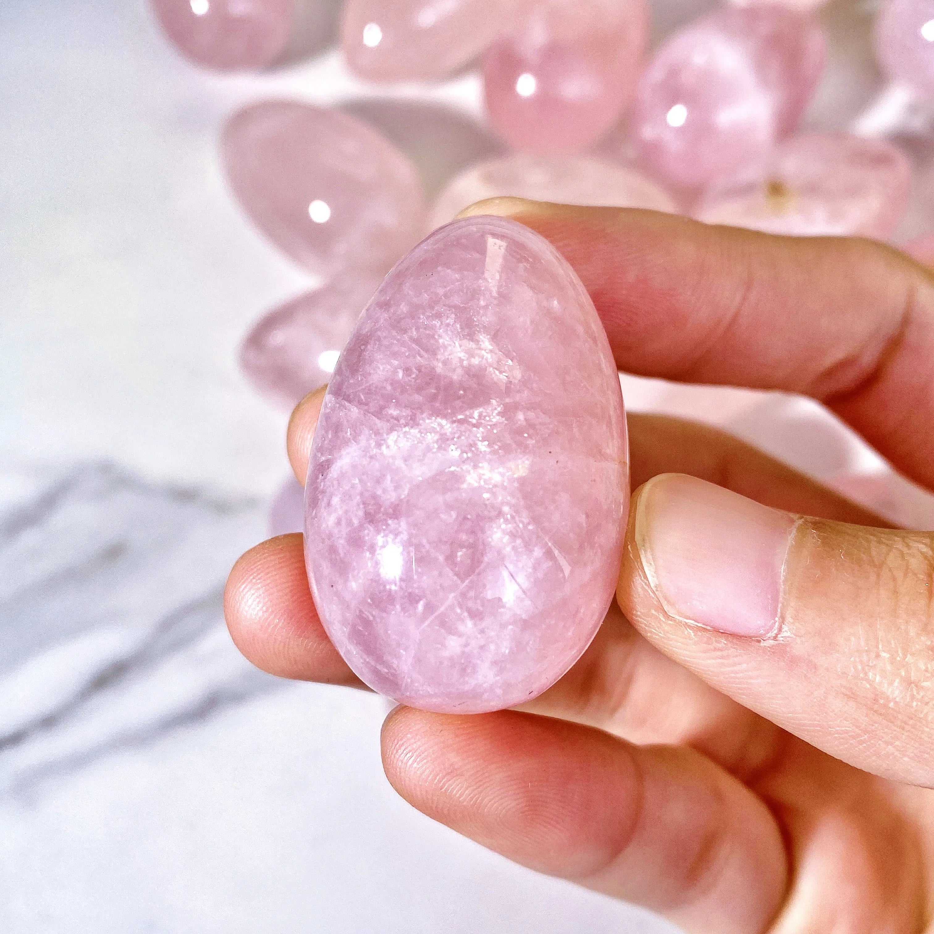 Rose Quartz Magdalene Egg - Sacred Symbol of Resurrection & Divine Feminine Love
