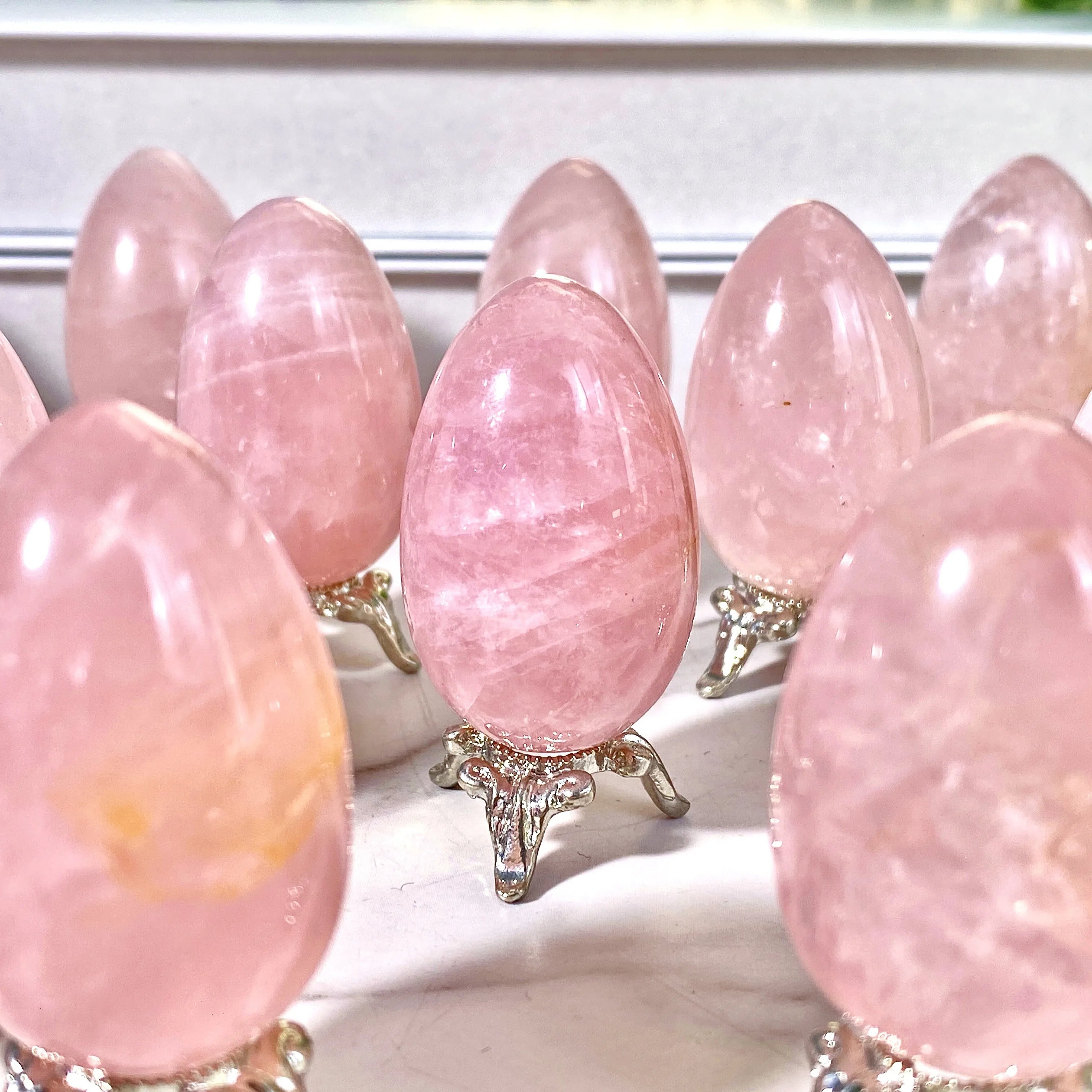Rose Quartz Magdalene Egg - Sacred Symbol of Resurrection & Divine Feminine Love