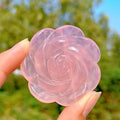 Sacred Rose Quartz Flower - Divine Feminine Crystal Carving