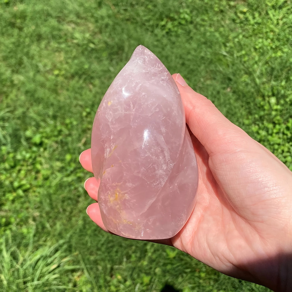 Polished Rose Quartz Crystal - Heart Chakra Healing Stone