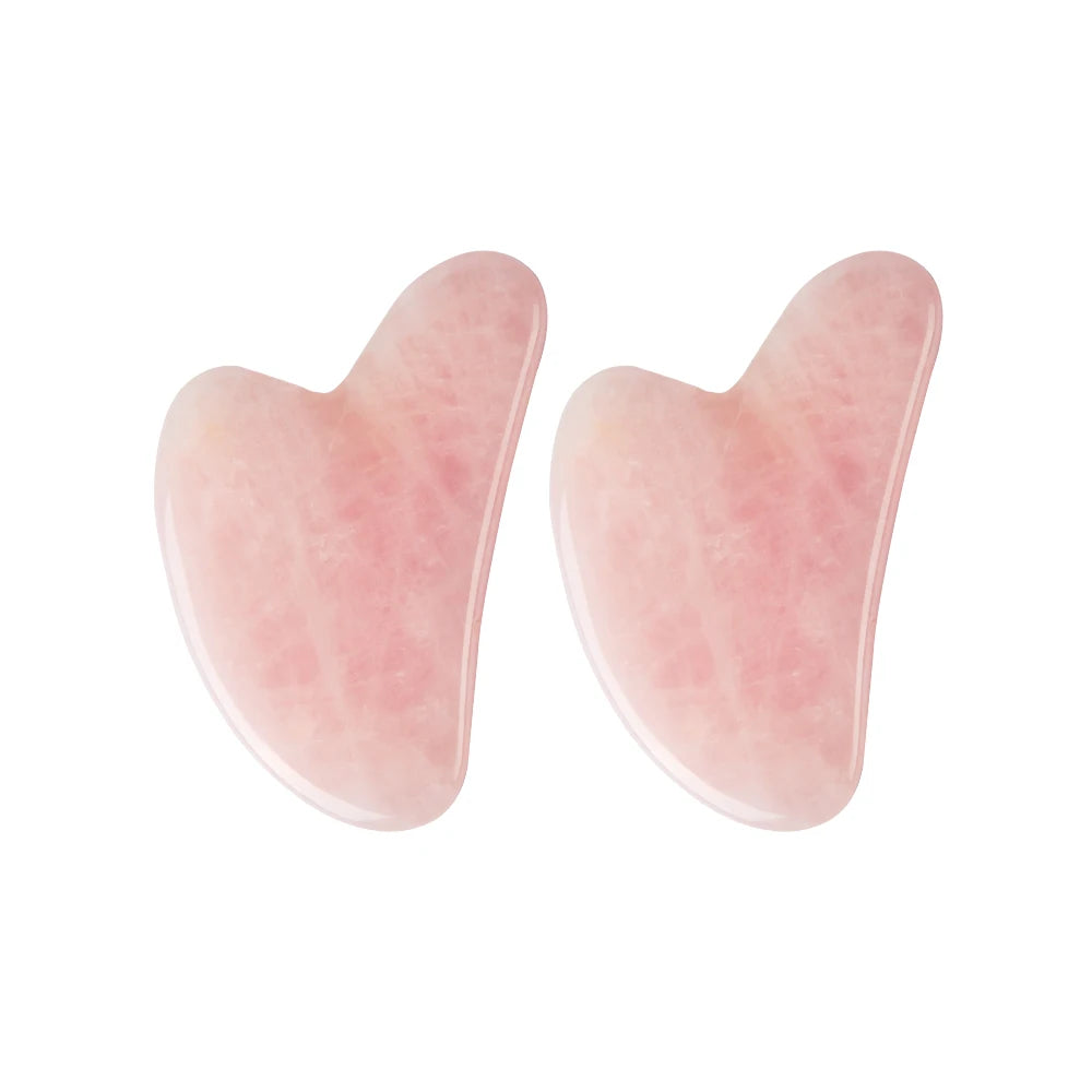 Sacred Rose Quartz Gua Sha - Natural Face Sculpting Tool for Lymphatic Drainage & Self-Love Rituals